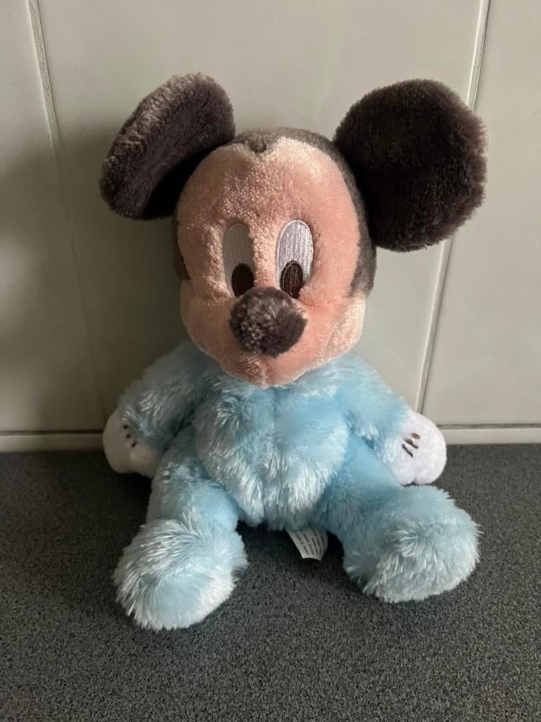 Zachte pluche Mickey Mouse met rammelaar, Ophalen of Verzenden, Nieuw