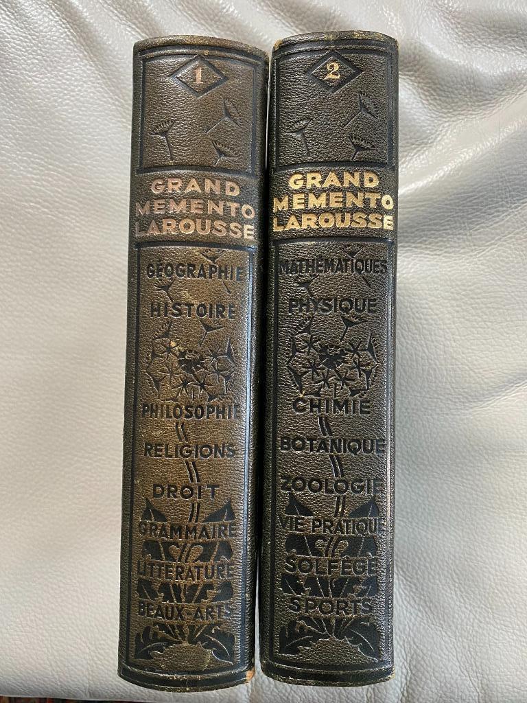 Grand memento encyclopédie Larousse. 2 tomes 1936-1937, Enlèvement ou Envoi