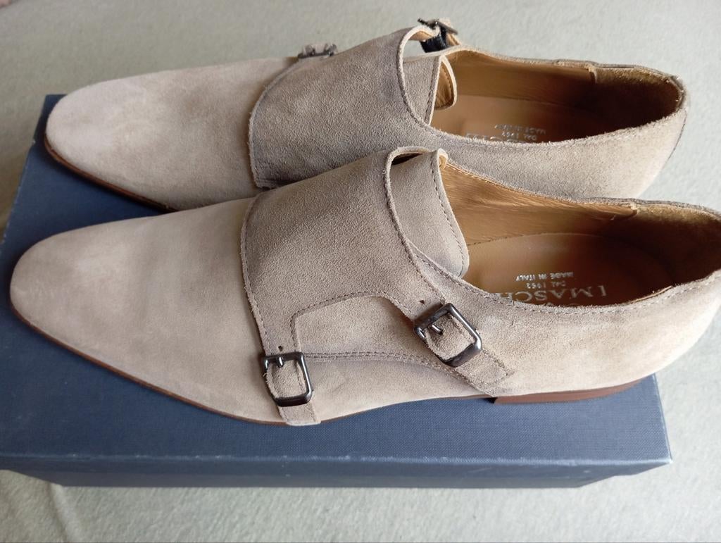 Chaussures en daim beige I MASCHI à boucles, taille : 46, Enlèvement ou Envoi, Neuf