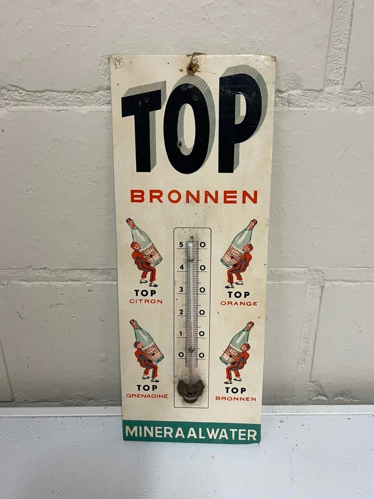 Top bronnen thermometer karton (32,5 op 12,5), Verzamelen, Merken en Reclamevoorwerpen, Ophalen of Verzenden, Zo goed als nieuw