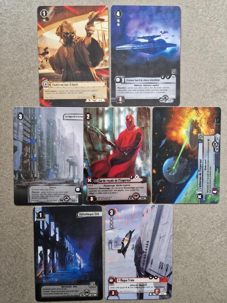 Star Wars Le jeu de cartes JCE LCG Lot de 7 cartes promo FFG, Ophalen of Verzenden, Zo goed als nieuw, Flight Fantasy games