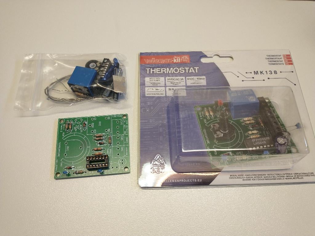 Velleman-kit Thermostat soldeerset MK138, Ophalen of Verzenden, Zo goed als nieuw