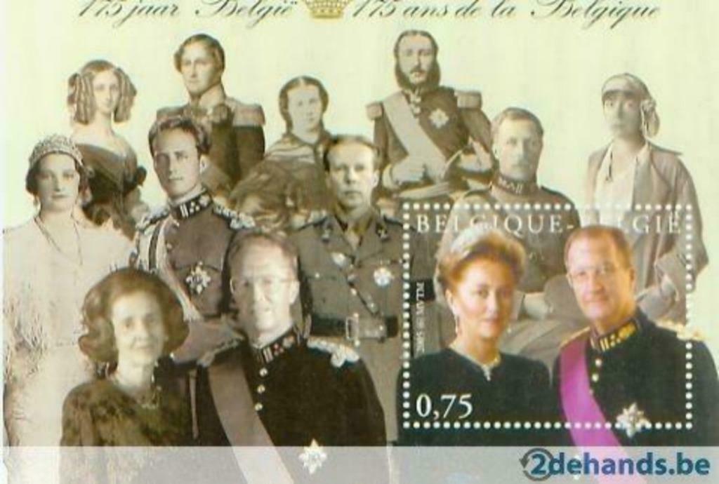 Blok 175 jaar België jaar: 2005, Neuf, Enlèvement ou Envoi, Non oblitéré, Maison royale