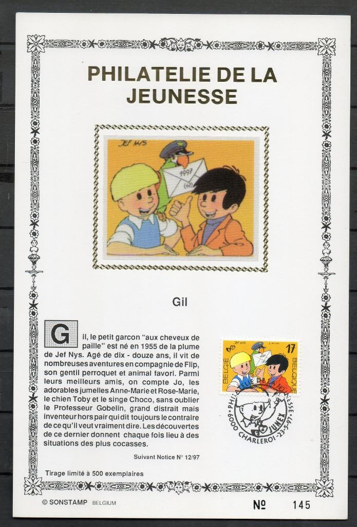 Année 1997 : Carte souvenir or/gold fdc soie - 2707 - Jommek, Enlèvement ou Envoi