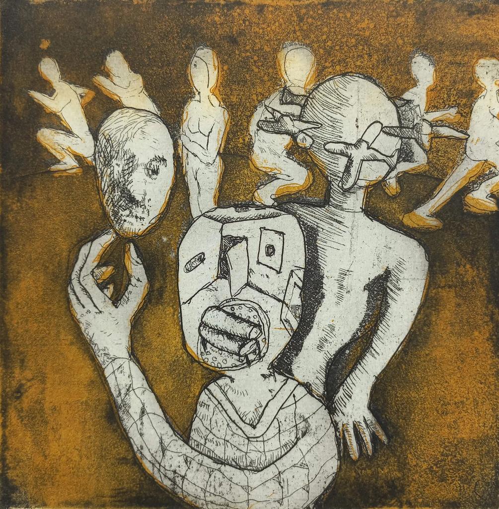 Coen Meulendijks - Figures (gravure), Enlèvement ou Envoi
