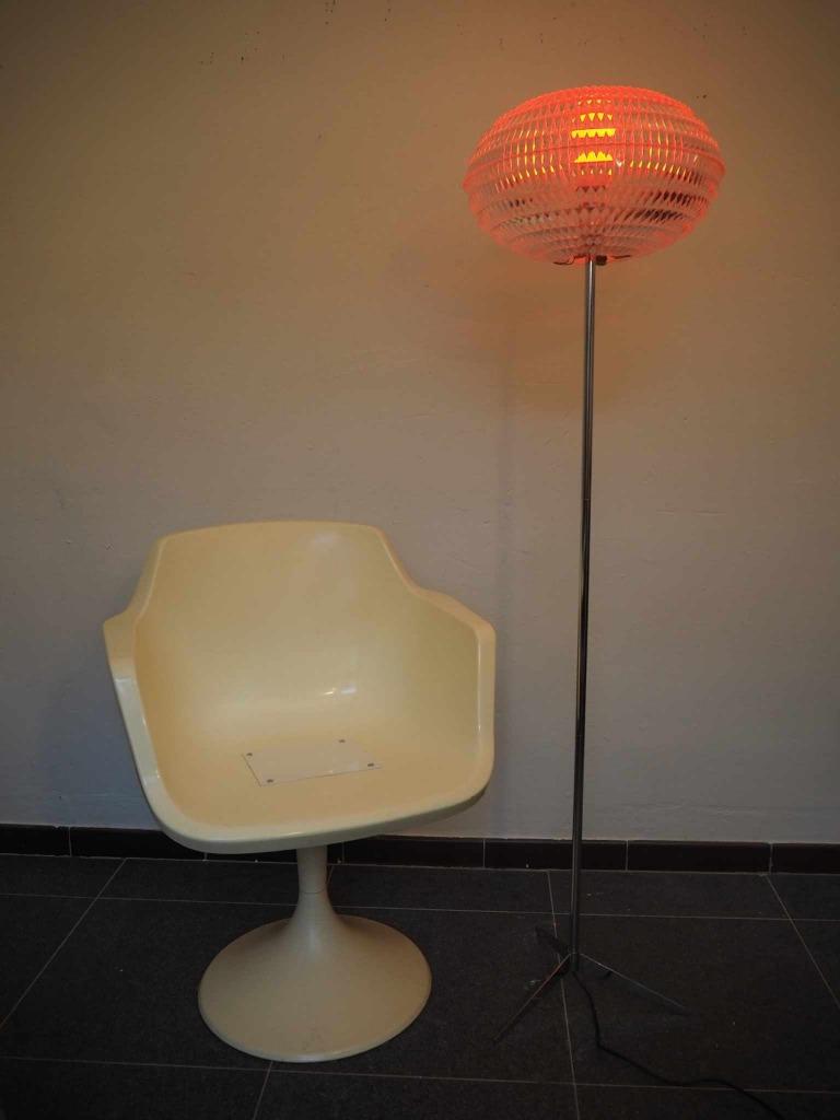 Vintage Space Age UFO vloerlamp, 1970s, Kunststof, 100 tot 150 cm, Zo goed als nieuw, Ophalen