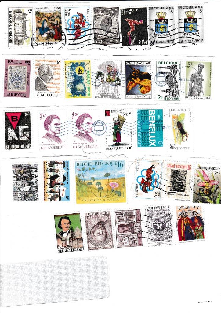 Belgische postzegels in frank, Postzegels en Munten, Postzegels | Europa | België, Frankeerzegel, Ophalen of Verzenden, Gestempeld