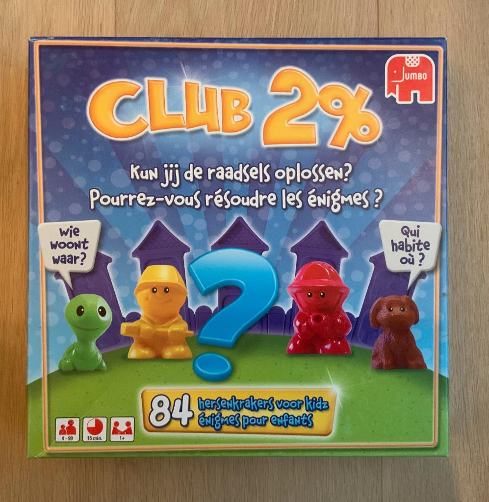Jeu de société: Club 2%, 1 ou 2 joueurs, Enlèvement ou Envoi, Comme neuf, Jumbo