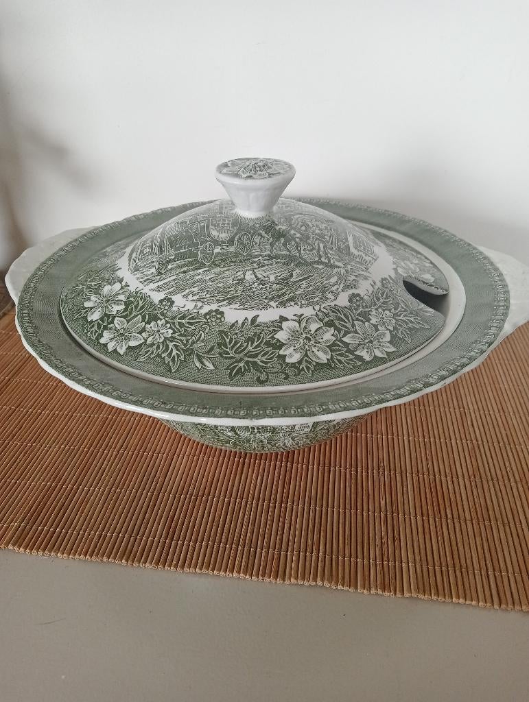 Serveerkom met deksel Royal Tudor Wave, Antiek en Kunst, Ophalen of Verzenden
