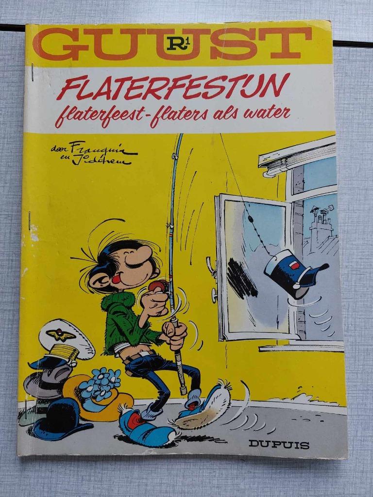 Guust Flater "Flaterfestijn flaterfeest-flaters als water", Eén stripboek, Ophalen, Gelezen, Franquin