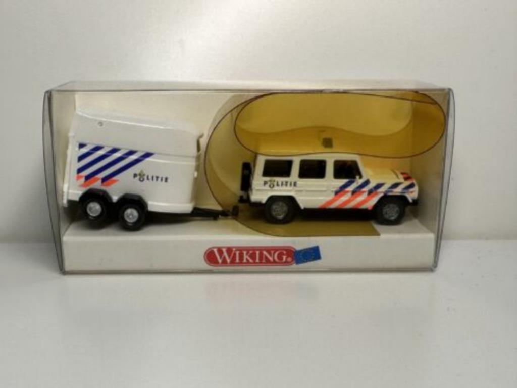 MERCEDES G+Van Chevaux Belgian Police 1/87 HO WIKING Neuf+B, Ophalen of Verzenden, Nieuw, Bus of Vrachtwagen, Wiking