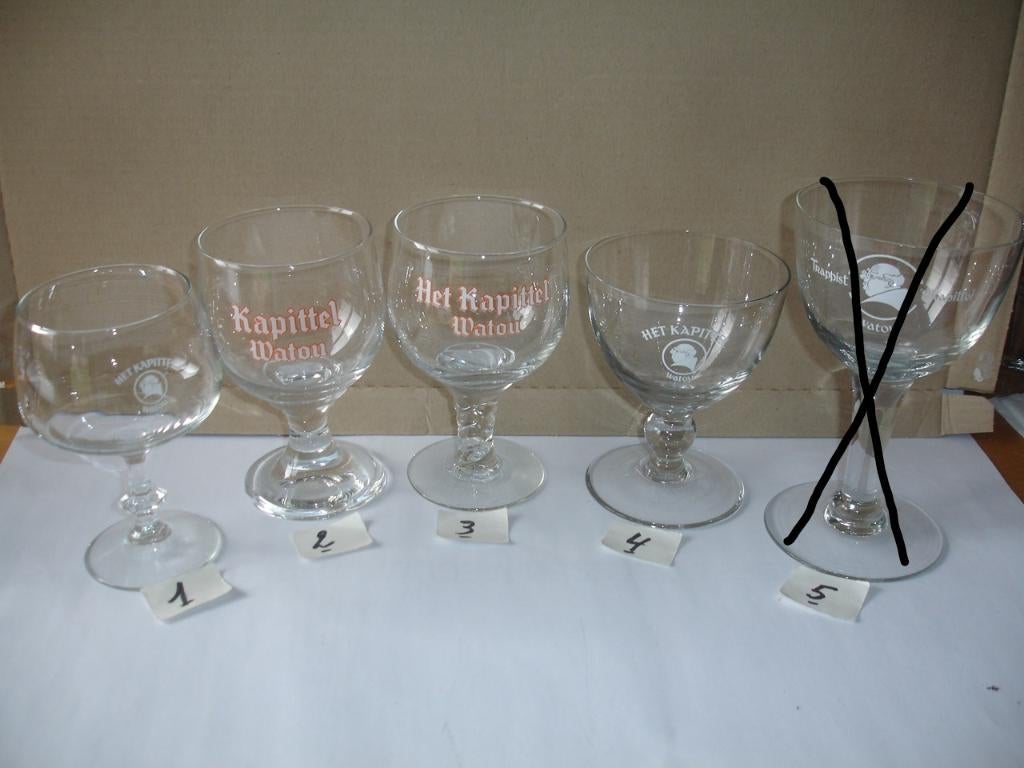 Bierglazen Het Kapittel of Kapittel, brij. Van Eecke, Enlèvement ou Envoi, Comme neuf, Verre ou Verres, Autres marques