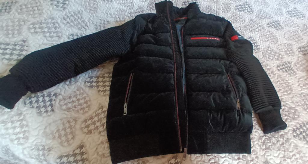 VESTE MOLLETONNEE HOMME PRADA, Ophalen, Maat 48/50 (M), Zwart, Nieuw