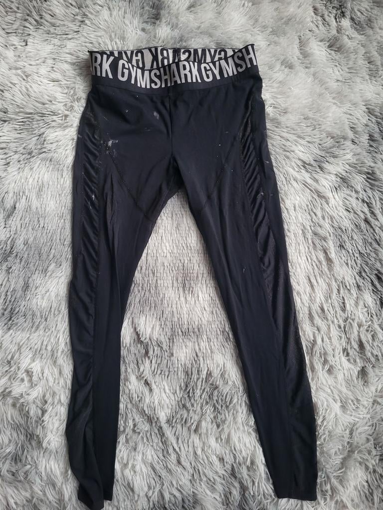 Gymshark Legging met logo in de tailleband - Maat XL - Zwart, Zwart, Ophalen of Verzenden, Gedragen, Gymshark
