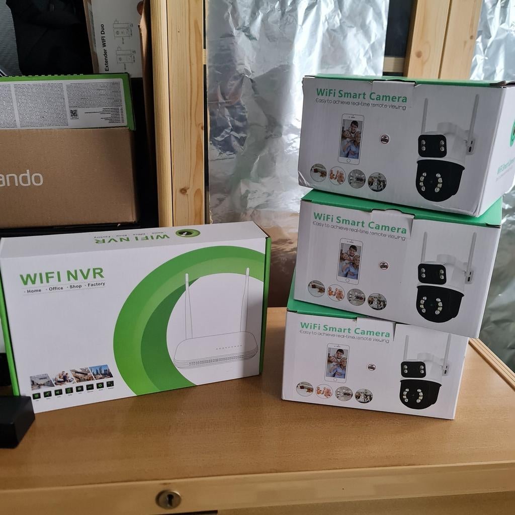 Kit système de surveillance avec 3 caméra et NVR 1000 gb, TV, Hi-fi & Vidéo, Enlèvement ou Envoi, Neuf