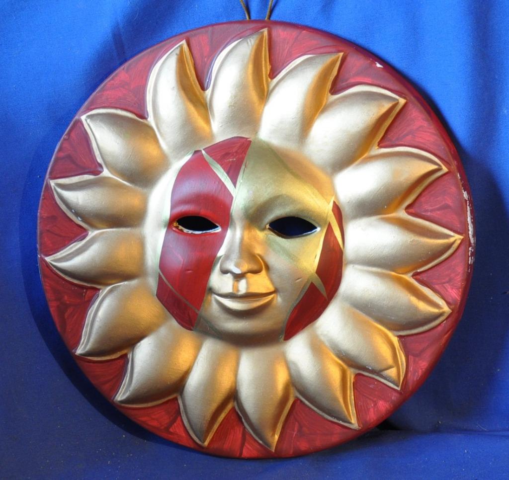 décoration murale soleil en plâtre peint, Enlèvement ou Envoi, Utilisé