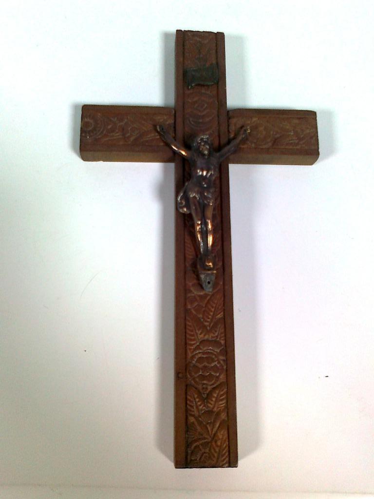 Houten kruisbeeld, Ophalen of Verzenden, Gebruikt, Christendom | Katholiek