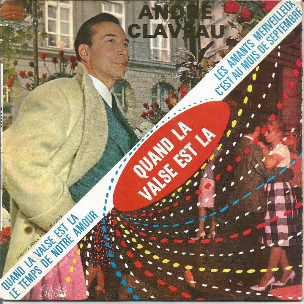 45T André Claveau - 4 valses - Pathé France 1960, Enlèvement ou Envoi, Utilisé, Pop