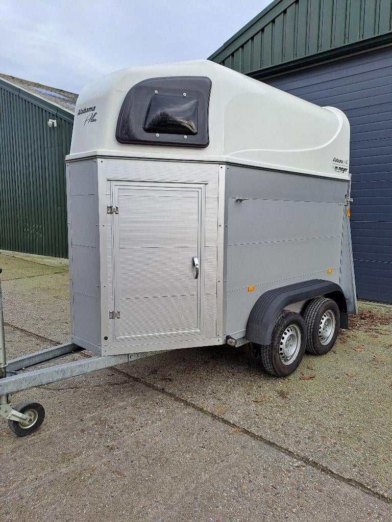 1,5 paards aluminium paarden trailer met zadelkamer, Ophalen, Zo goed als nieuw, Aluminium, 1½-paards trailer