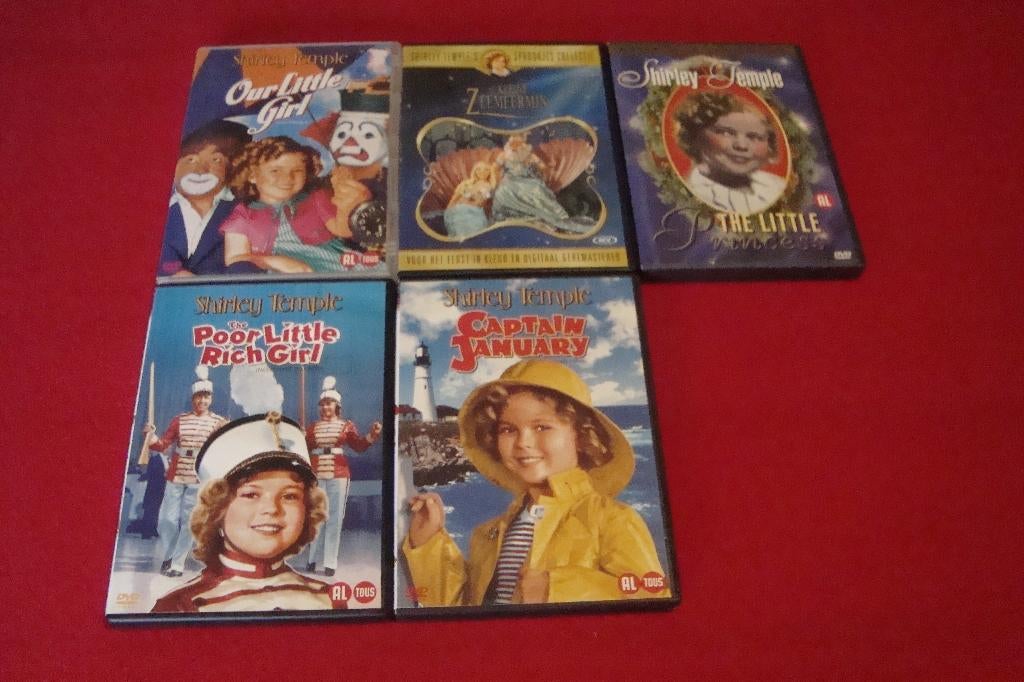 5 dvd's met shirley temple, Ophalen of Verzenden