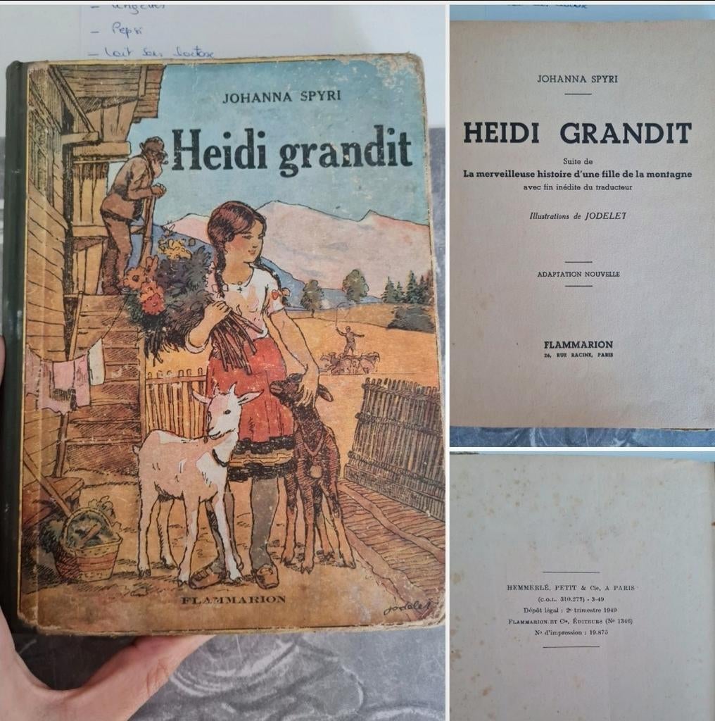 Livre "Heidi grandit", édition 1949, Antiquités & Art, Enlèvement ou Envoi