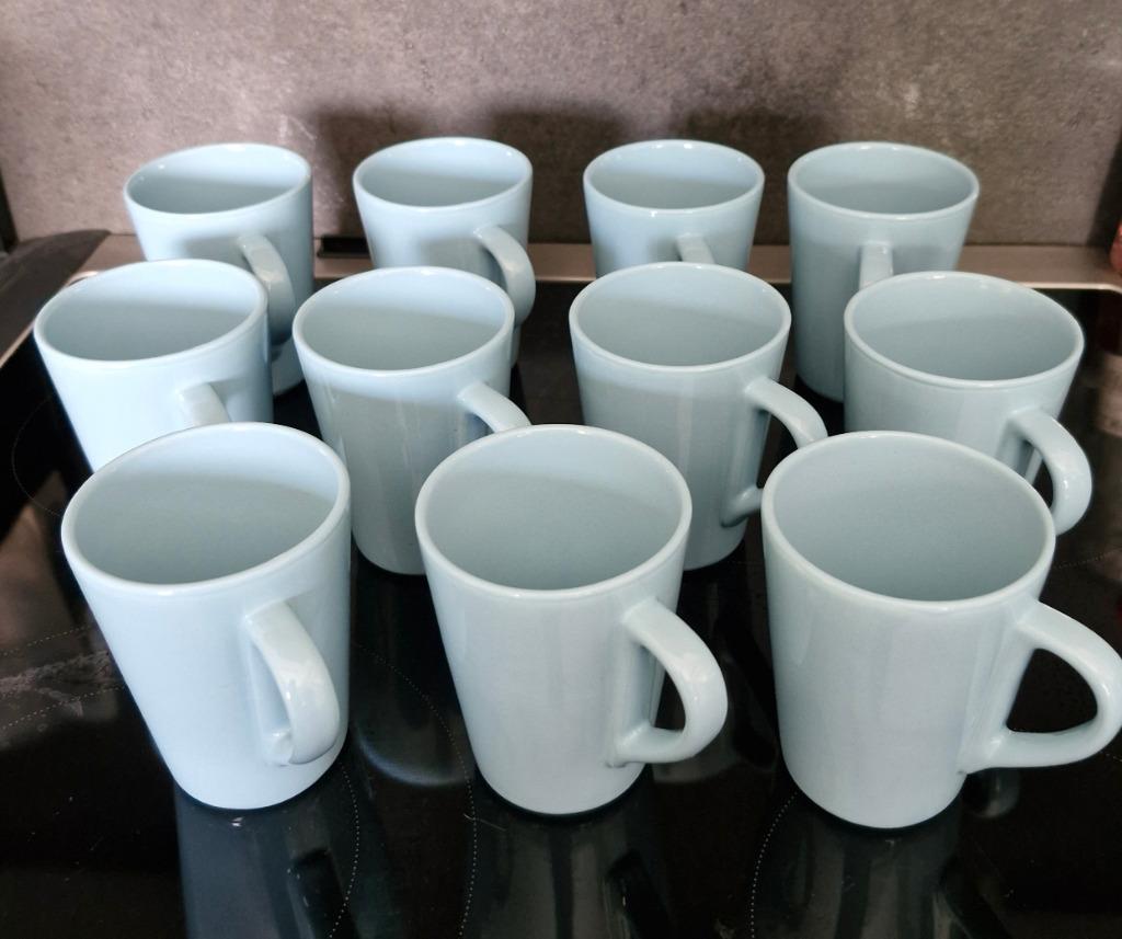 koffiemokken licht blauw, Ophalen, Gebruikt