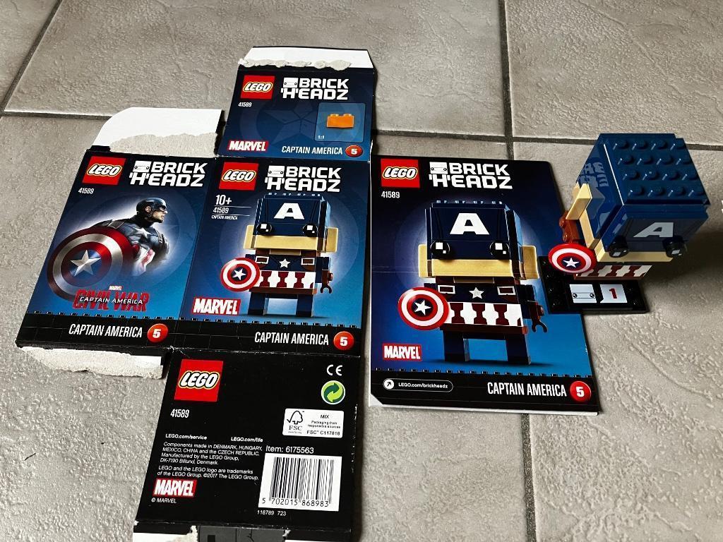 41589 breakheadz captain Amerika, Ophalen of Verzenden, Zo goed als nieuw, Complete set, Lego