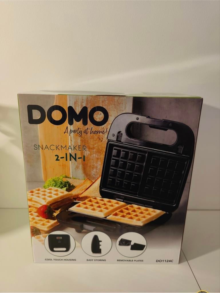 DOMO Snackmaker 2 en 1 : croque-gaufre - Neuf !, Electroménager, Enlèvement ou Envoi, Neuf