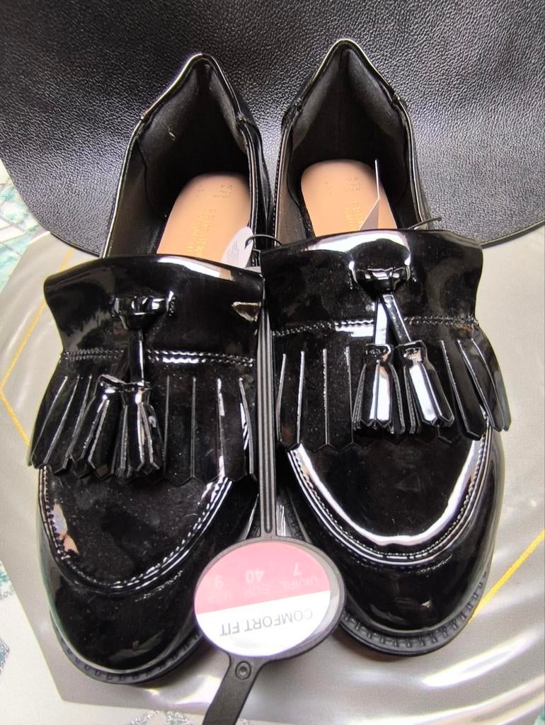 Chaussures plates., Neuf, Enlèvement ou Envoi, Primark, Noir