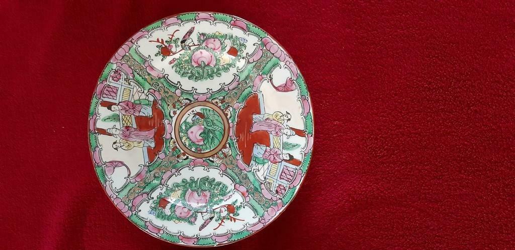 2 porseleinen Chinese borden en vaas, Antiek en Kunst, Antiek | Porselein, Ophalen of Verzenden