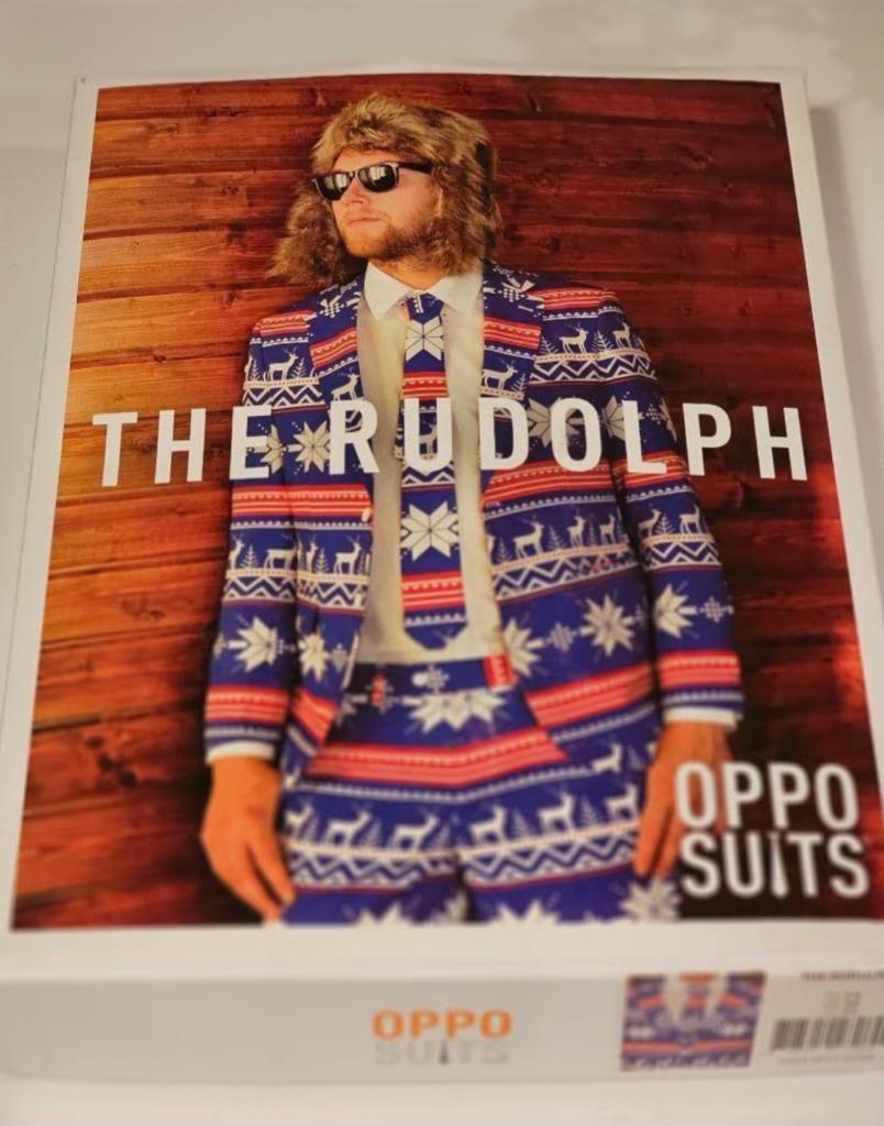 Kerstmis The Rudolph Kerstmotief Opposuit Kostuum Man, Ophalen of Verzenden