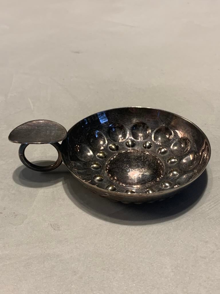 Tastevin antique - bol de dégustation de vin plat en argent, Enlèvement ou Envoi, Comme neuf
