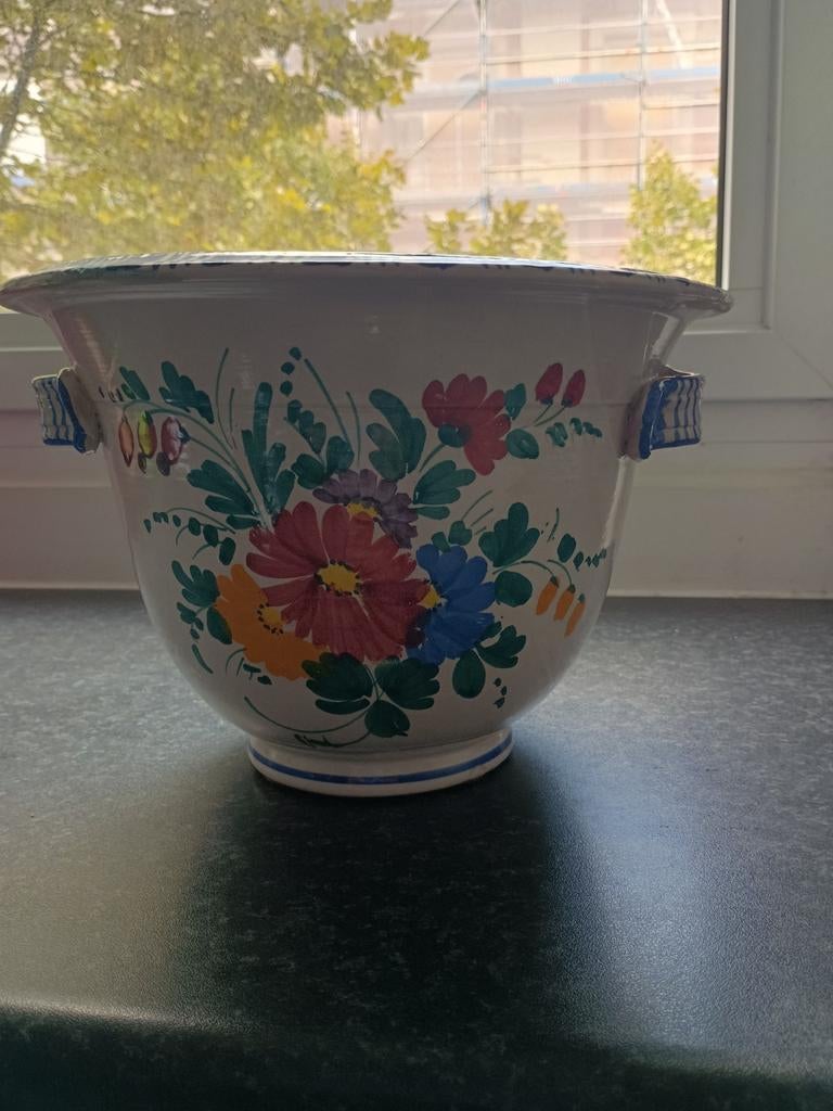 Vintage keramische plantpot ., Ophalen of Verzenden, Zo goed als nieuw