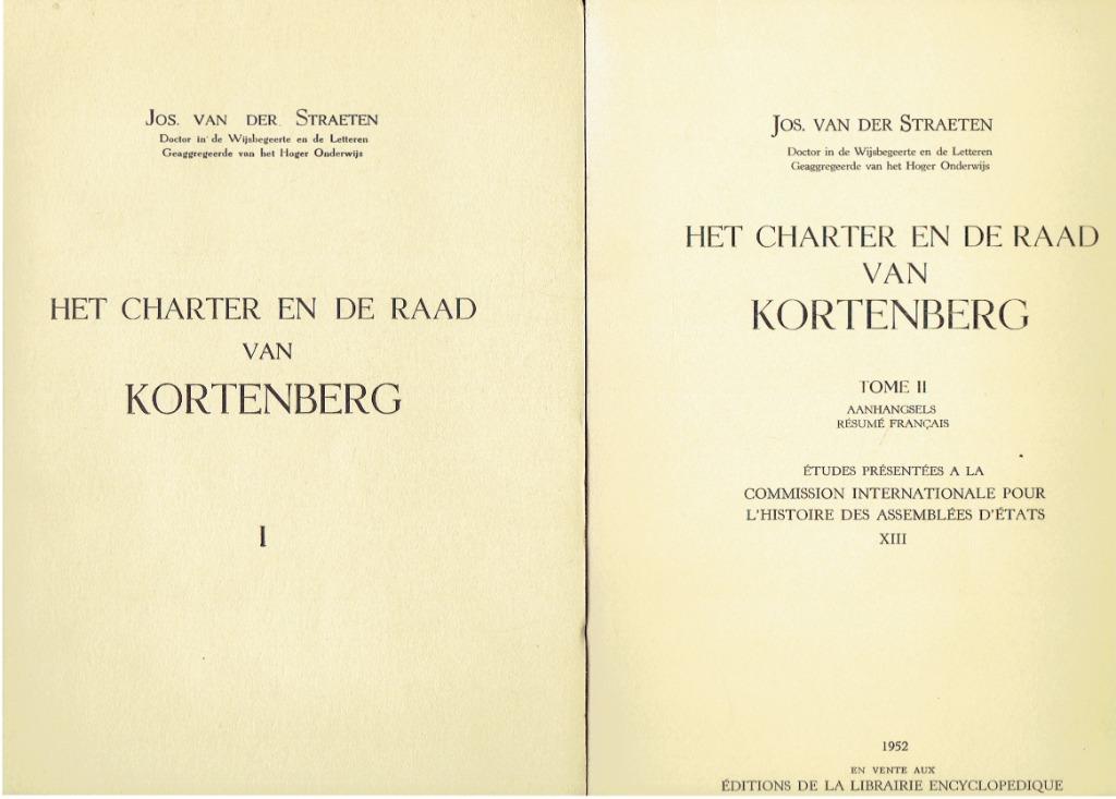 Het charter en de raad van Kortenberg.2 dl, Livres, Histoire nationale, Utilisé, 20e siècle ou après, Enlèvement ou Envoi