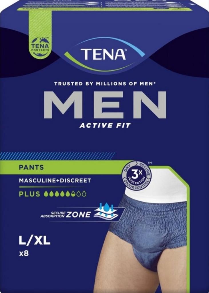 Tena Men Active Fit Pants Plus Incontinentiebroekjes., Ophalen of Verzenden