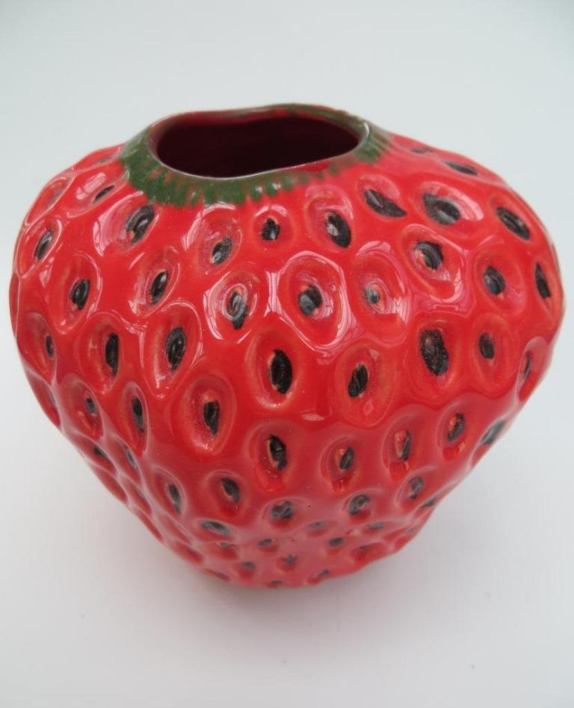 bloemenvaasje Des pots aardbei, Verzenden, Aardewerk of Porselein, Nieuw, Minder dan 50 cm