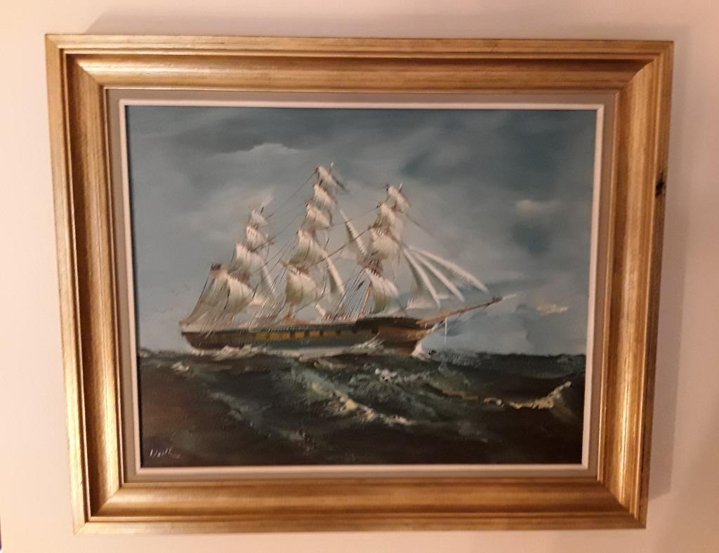 Magnifique tableau marine de 62cmX52cm en parfait état !!!, Enlèvement