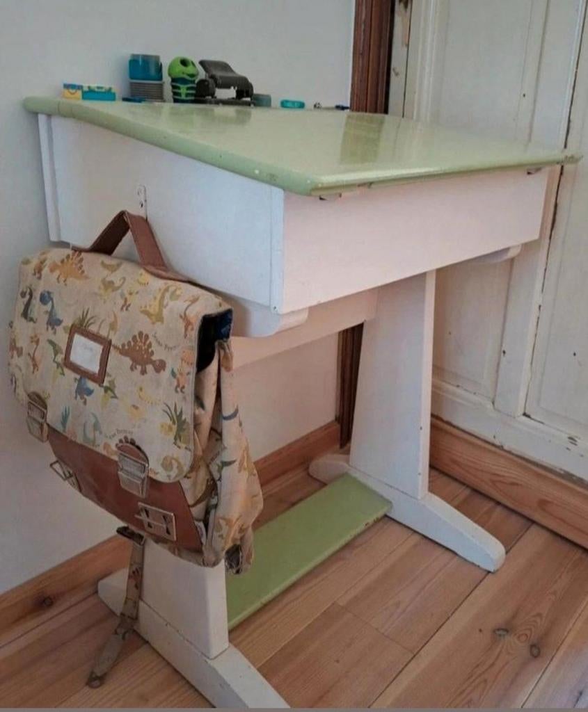 Setje vintage lessenaar Dox en stoel, Maison & Meubles, Bureaux, Utilisé, Enlèvement