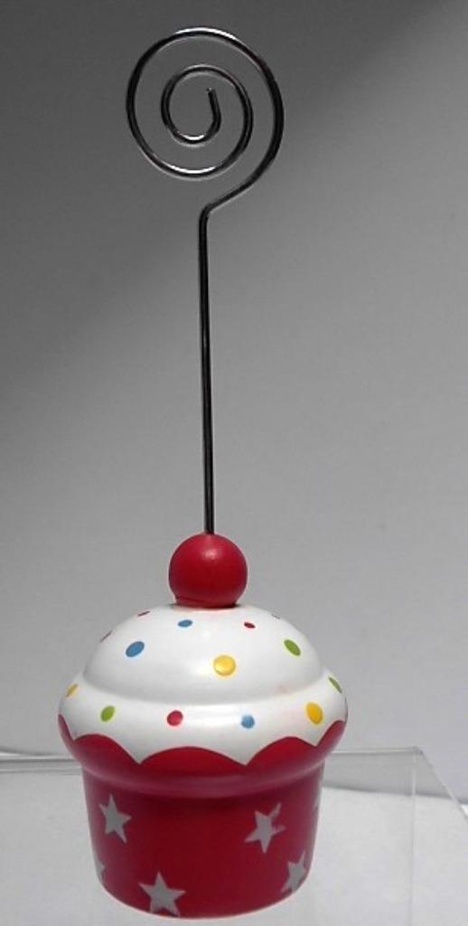 Bedankje - Cupcake rood met fotoclip - 28 stuks voor 40€, Enlèvement, Neuf, Cadeau d'accouchement