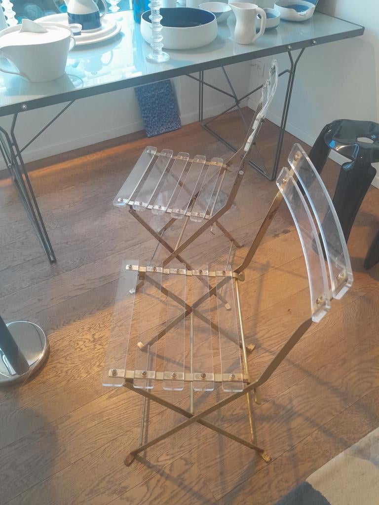 2 chaises pliantes design Lebovici et Berthet