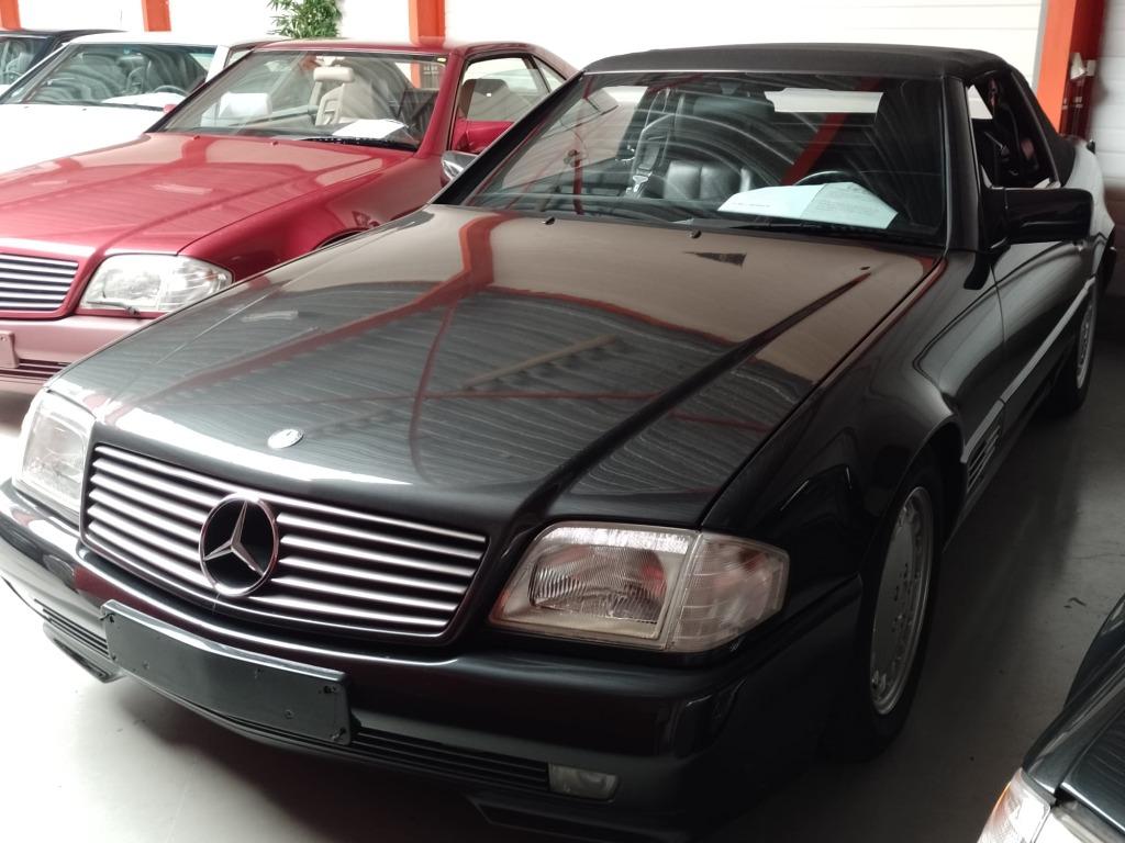 Mercedes SL 300-12V oldtimer   *GG SL Cars*, Auto's, Automaat, Zwart, Lederen bekleding, Cabriolet
