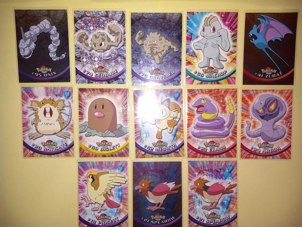 Pokemon Topps kaarten 1999 [ Rock/Flying 15], Ophalen of Verzenden, Zo goed als nieuw, Meerdere kaarten, Foil