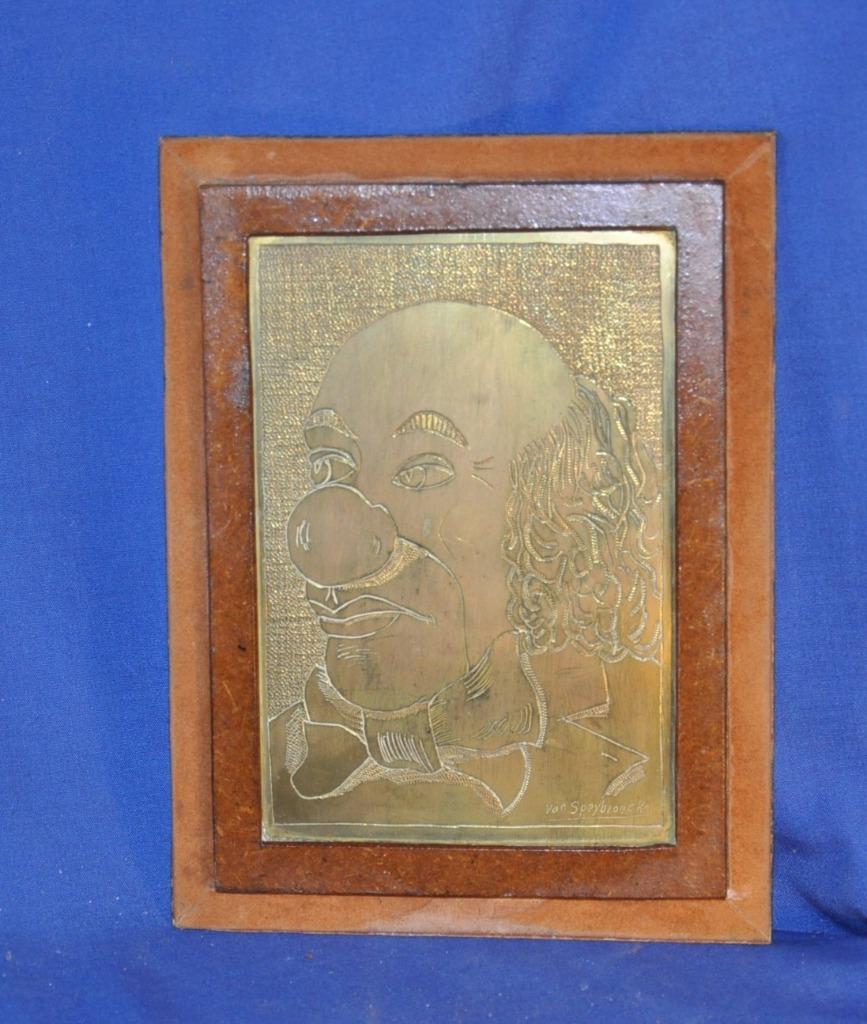gravure clown sur plaque de cuire tour bois, Enlèvement ou Envoi