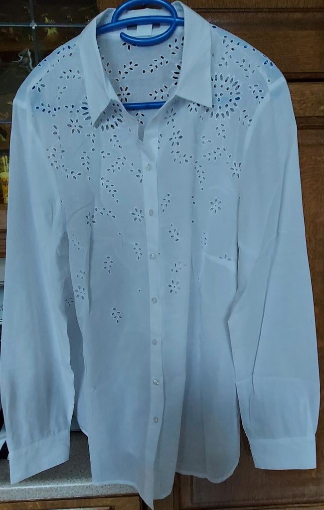 Chemisier dame blanc neuf 46 48, Vêtements | Femmes, Enlèvement ou Envoi, Comme neuf, Blanc