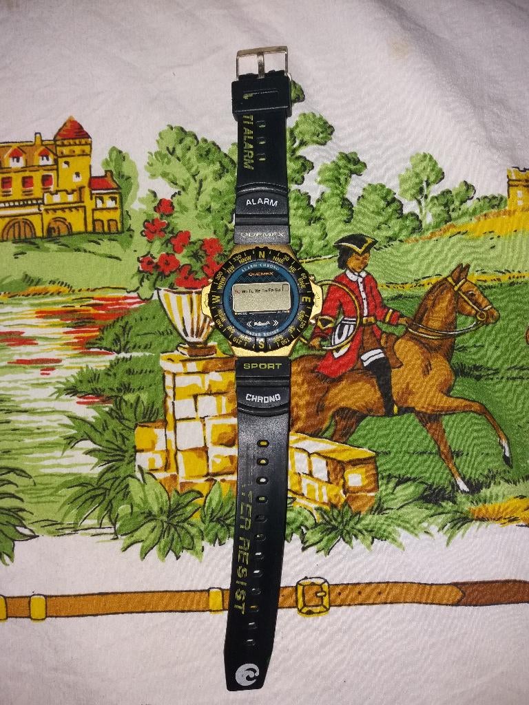 Horloge Quemex, Handtassen en Accessoires, Horloges | Heren, Gebruikt, Staal, Polshorloge, Kunststof