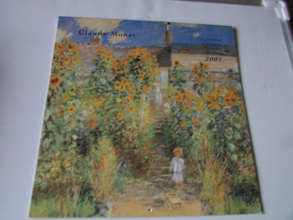 CLAUDE MONET, CALENDRIER ANCIEN/CALENDRIER 2001, Enlèvement ou Envoi, Calendrier mensuel, Comme neuf