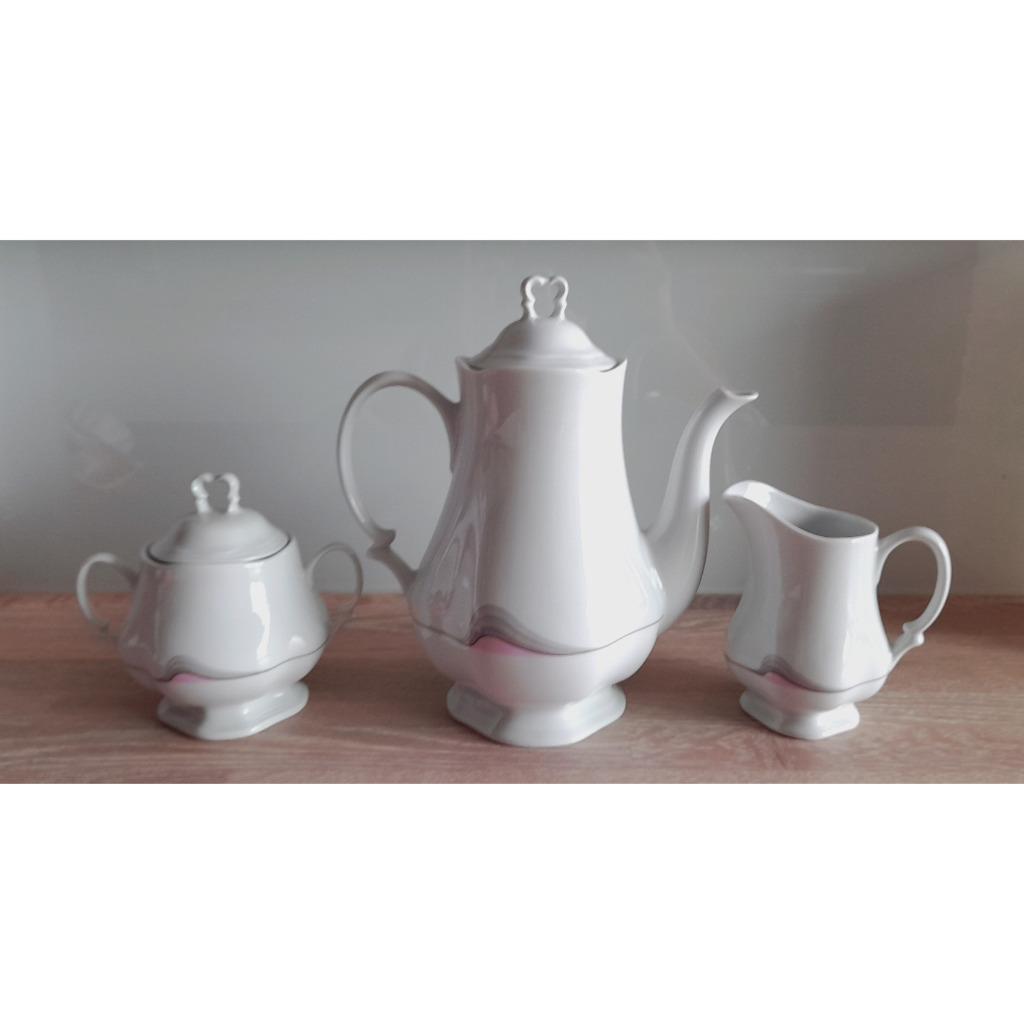 CAFETIERE + POTS A LAIT ET SUCRE VANSTAHL, Maison & Meubles, Cuisine | Vaisselle, Enlèvement, Neuf, Porcelaine, Récipient(s)