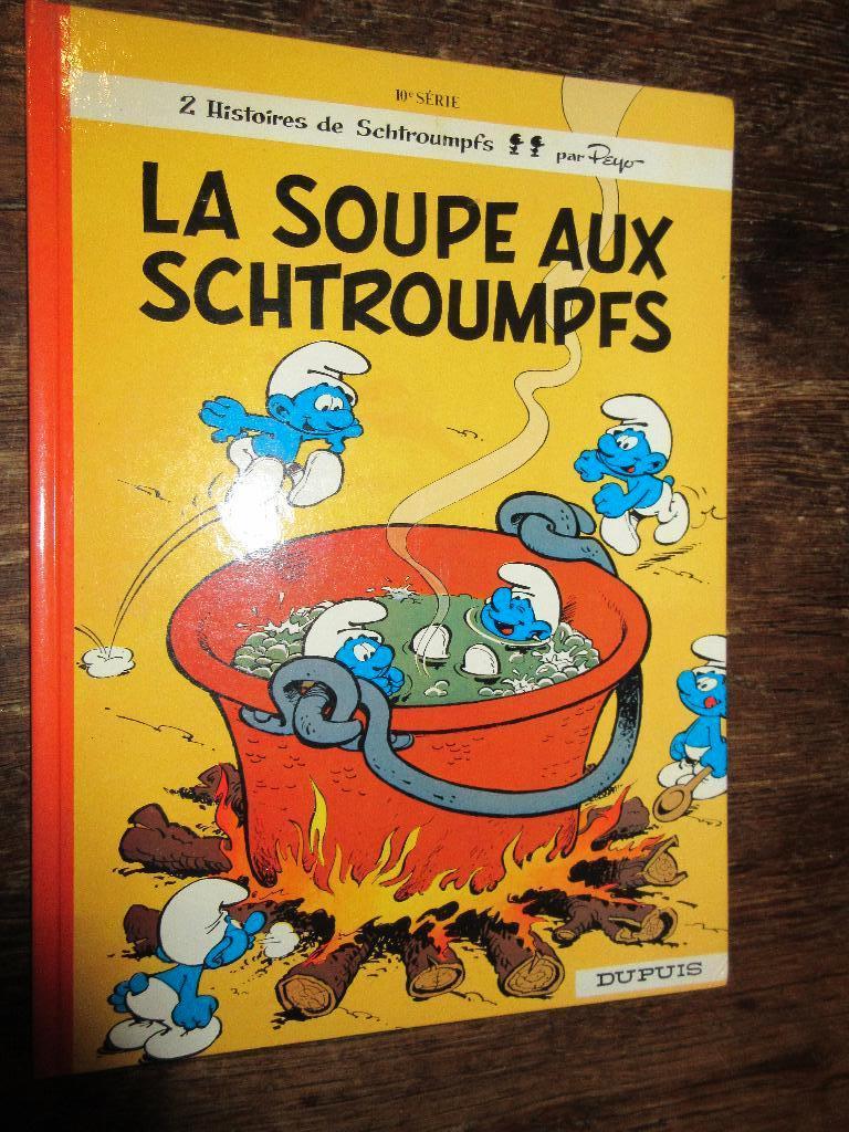 BD La Soupe aux Schtroumpfs 10e sérier DUPUIS 2 histoires, Ophalen