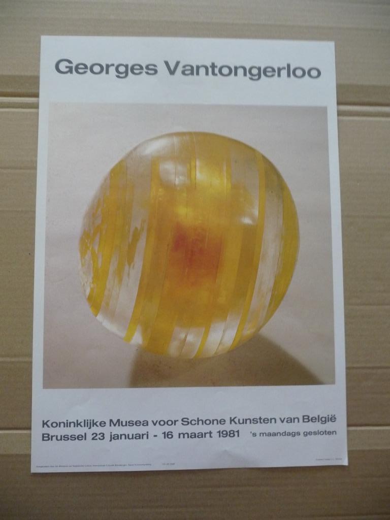AFFICHE GEORGES VANTONGERLOO - KMSK BRUXELLES 1981, Antiquités & Art, Art | Lithographies & Sérigraphies, Enlèvement ou Envoi