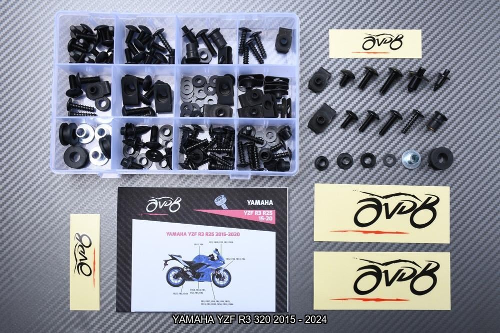 Kit visserie spécifique pour YAMAHA YZF R3 320 2015 - 2024, Enlèvement ou Envoi, Neuf